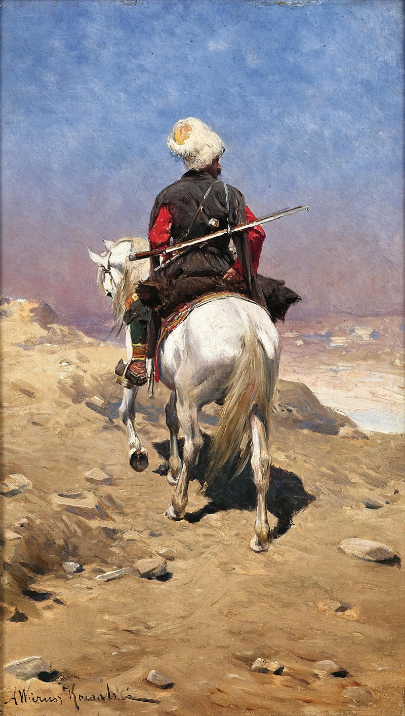 Alfred Von Wierusz-Kowalski - A Caucasian Rider