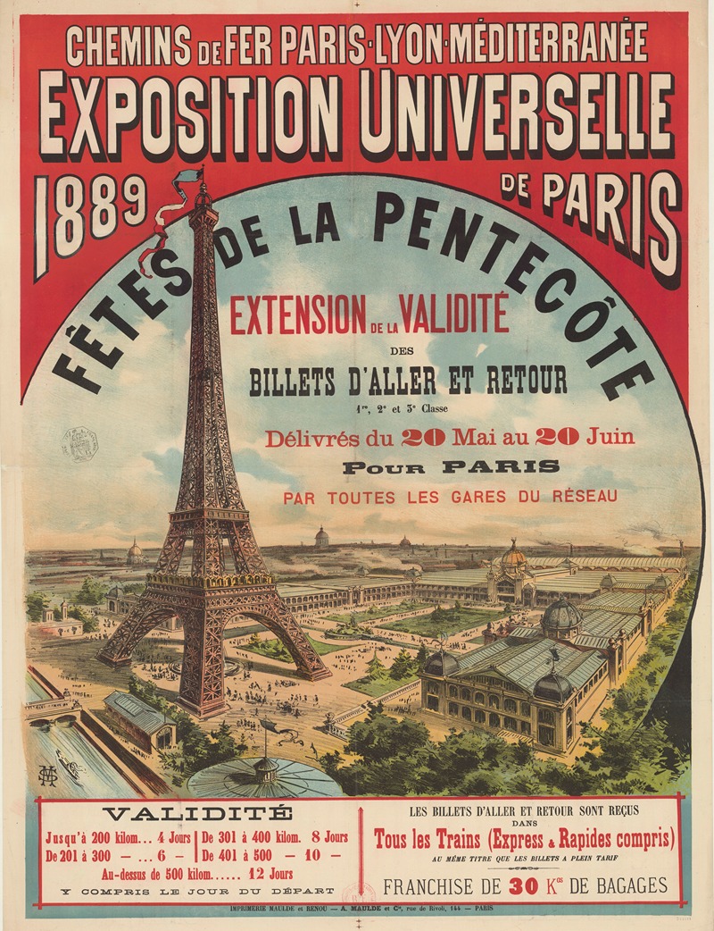 M. Stéphane - Chemins de Fer Paris, Lyon, Méditerranée. Exposition universelle de Paris, 1889