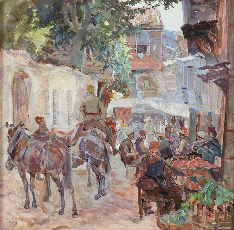 Carl Fahringer - A Bosnian village