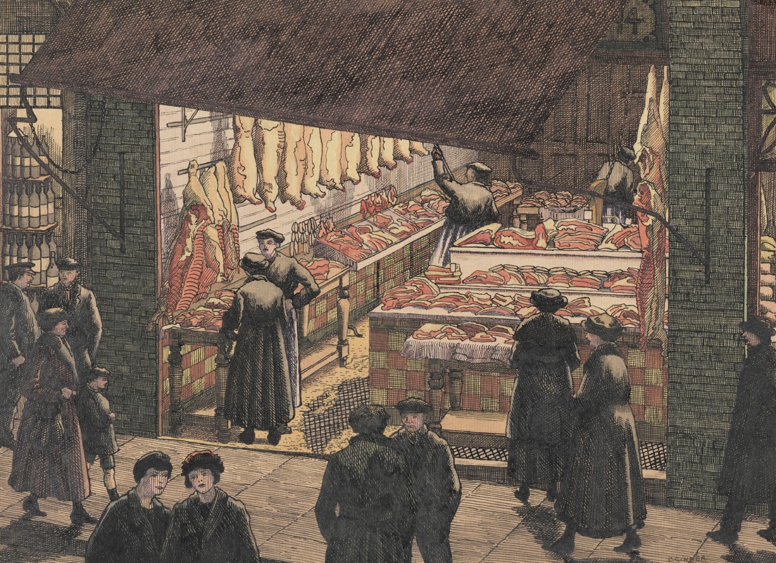 Charles Ginner - High Class Butchers