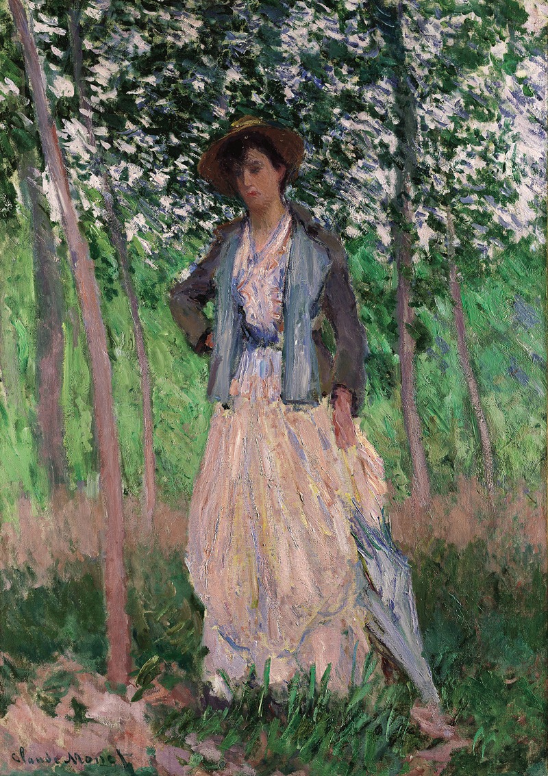 Claude Monet - The Stroller (Suzanne Hoschedé, later Mrs. Theodore Earl Butler, 1868–1899)