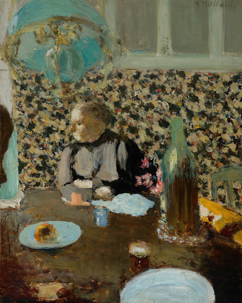 Édouard Vuillard - Madame Vuillard sous la suspension verte