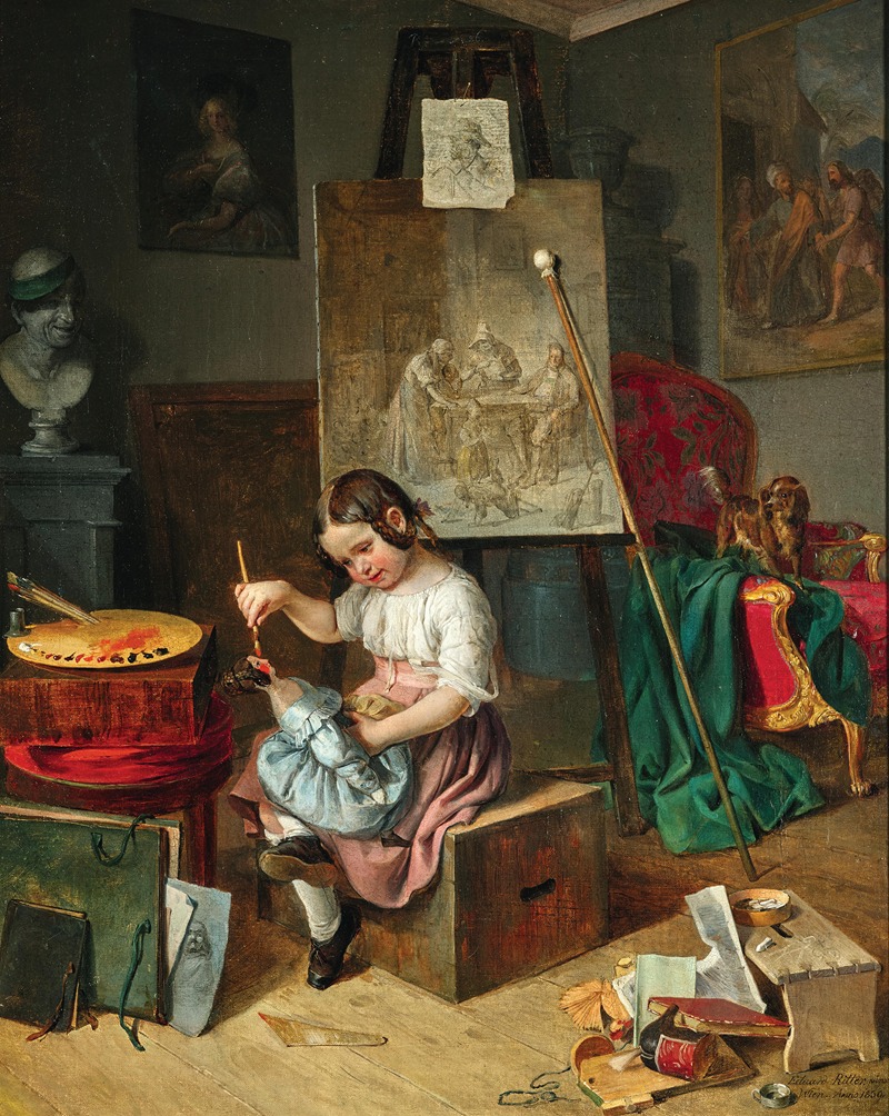 Eduard Ritter - The Young Artist in the Studio