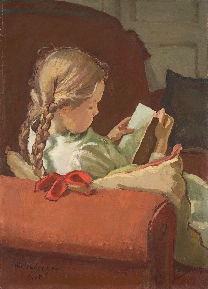 Ernst Würtenberger - Girl, Reading