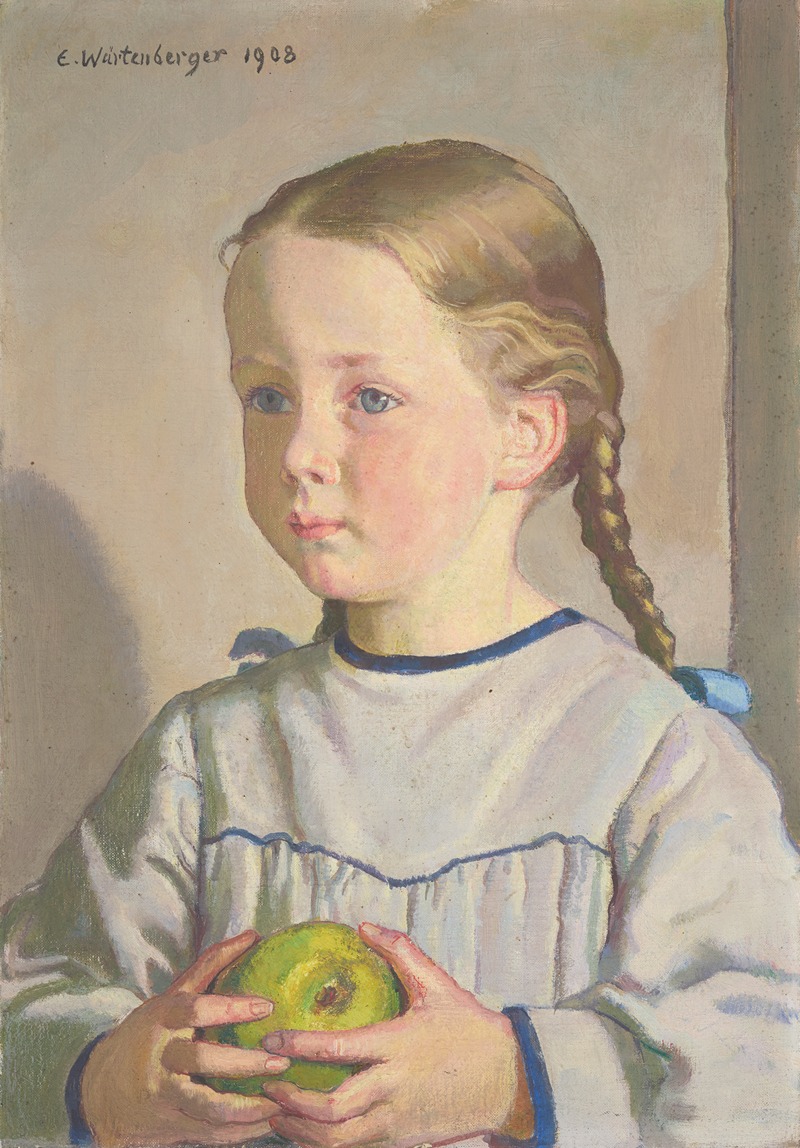 Ernst Würtenberger - Monika with an apple