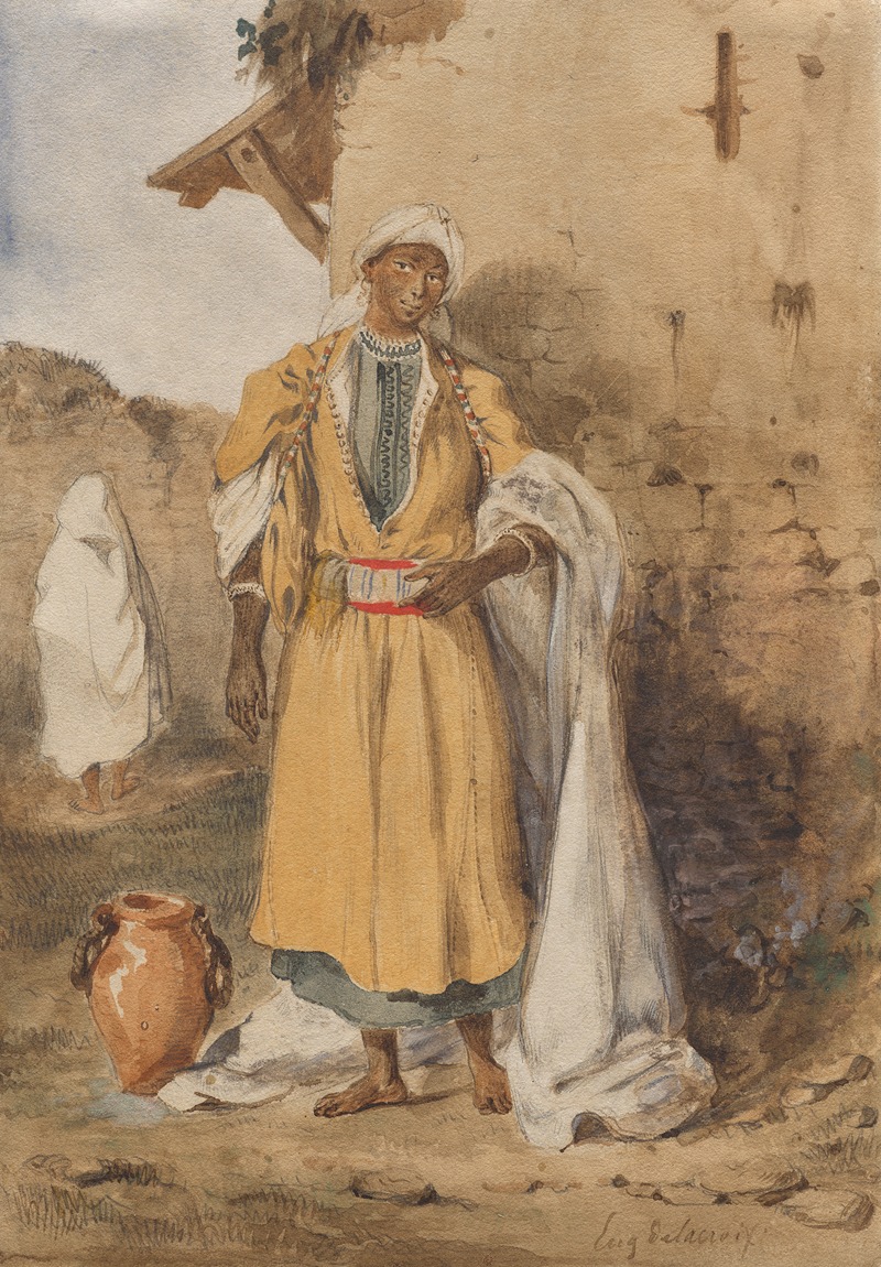 Eugène Delacroix - A Young Black Woman Fetching Water