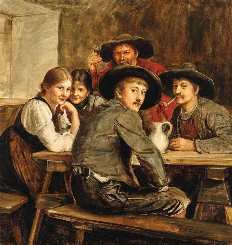 Franz von Defregger - A Cheerful Party