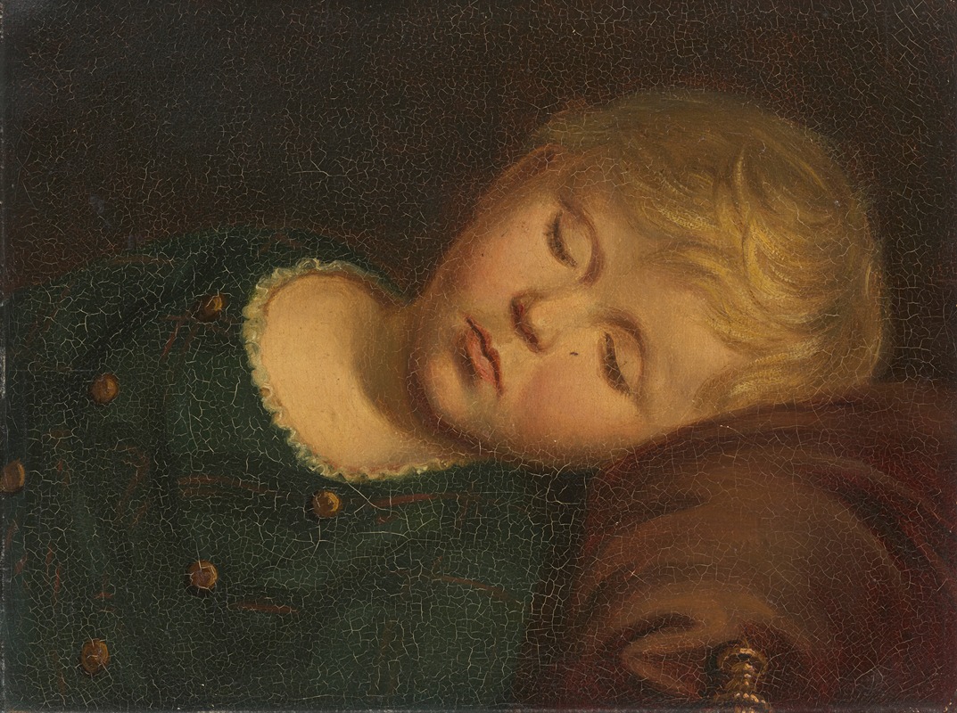 Friedrich Nebel - Portrait of Hermann Staudinger as a Sleeping Child