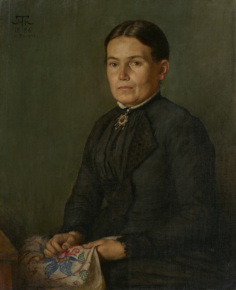 Hans Thoma - Portrait of the Artist’s Sister Agathe