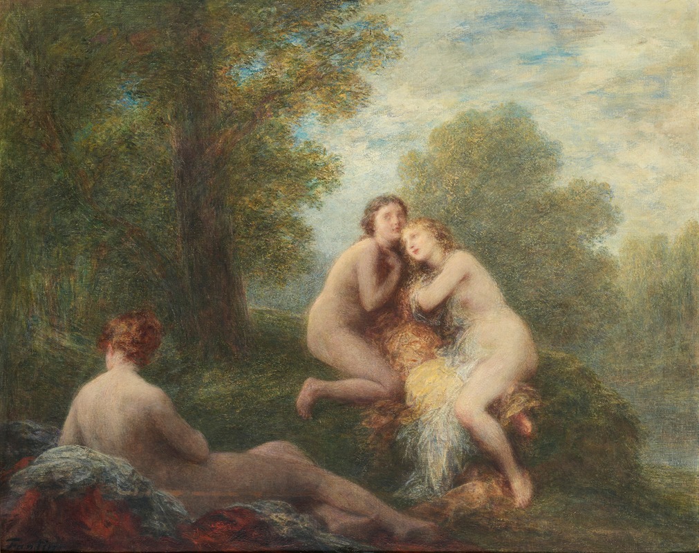 Henri Fantin-Latour - Trois baigneuses inquiètes