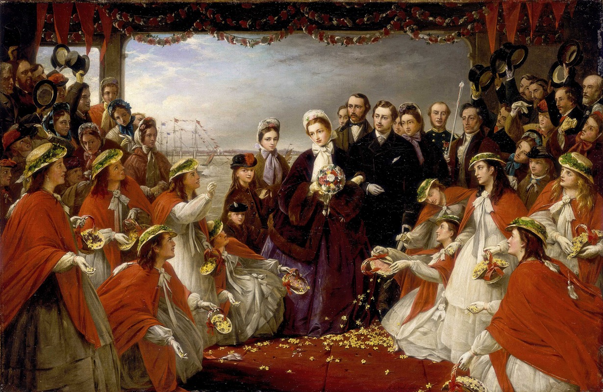 Henry Nelson O'Neil - The Landing of HRH the Princess Alexandra at Gravesend, March 7 1863