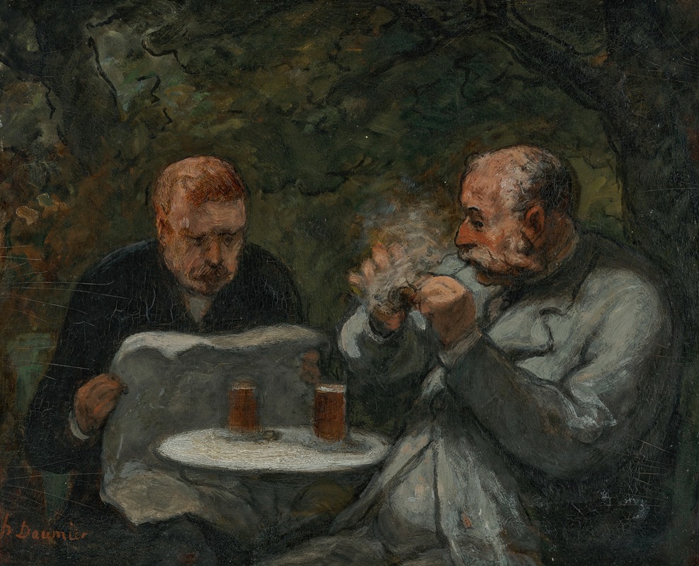 Honoré Daumier - Les buveurs de bière