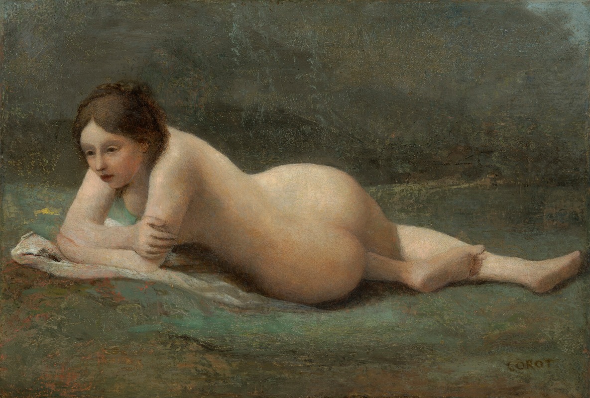 Jean-Baptiste-Camille Corot - Jeune femme étendue sur l’herbe