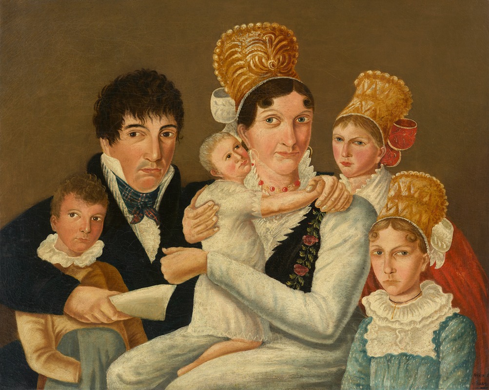 Josef Franz Auer - Family Wearing Traditional Stühlingen Costume