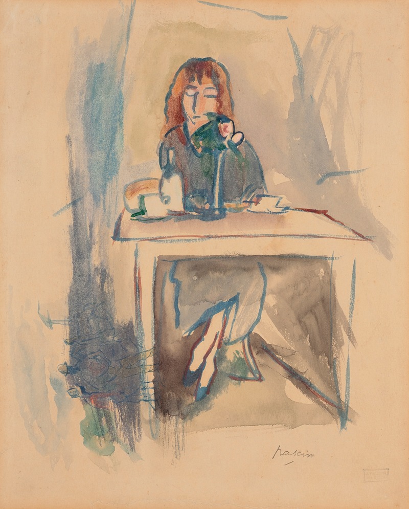 Jules Pascin - Hermine David à la robe bleue