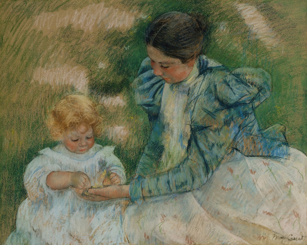 Mary Cassatt - Mother Playing with Child