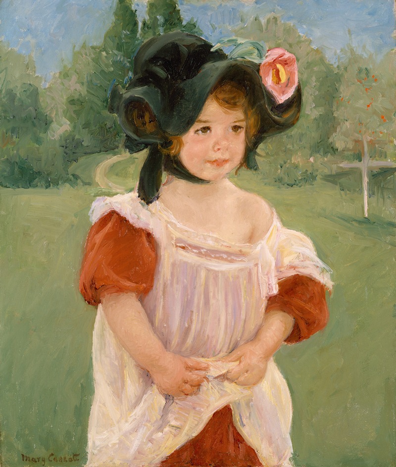 Mary Cassatt - Spring; Margot Standing in a Garden (Fillette dans un jardin)