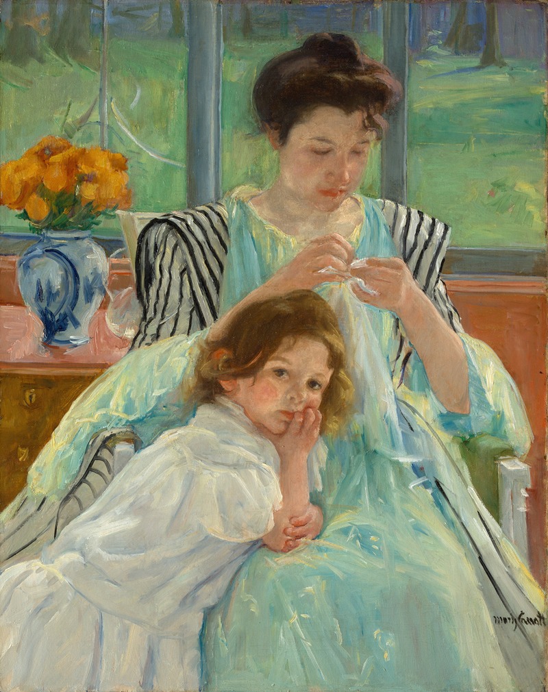 Mary Cassatt - Young Mother Sewing