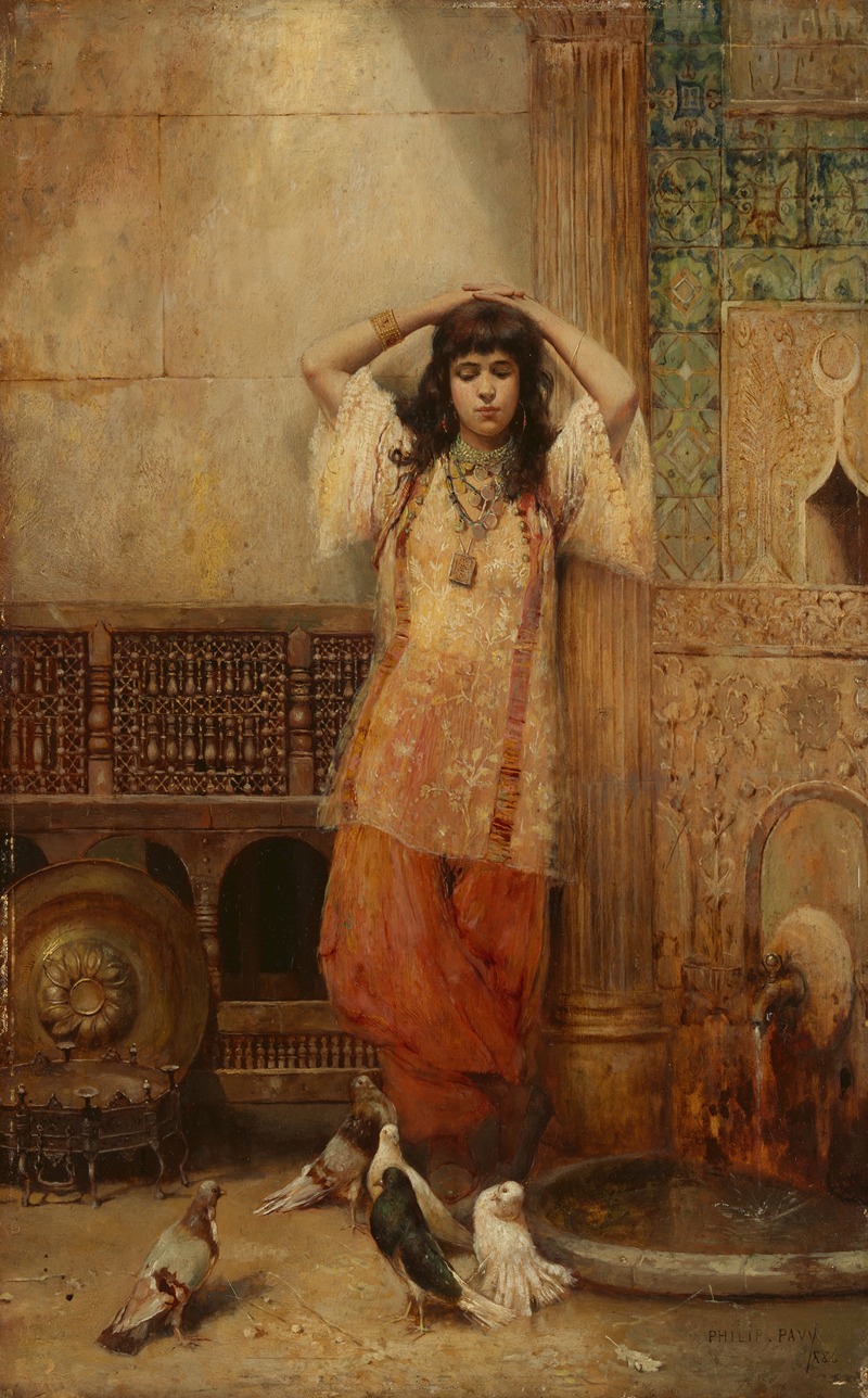 Philippe Pavy - Girl in a Courtyard, Algiers