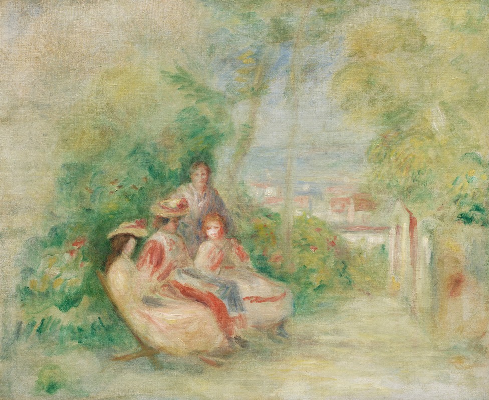 Pierre-Auguste Renoir - Jeunes femmes dans un jardin