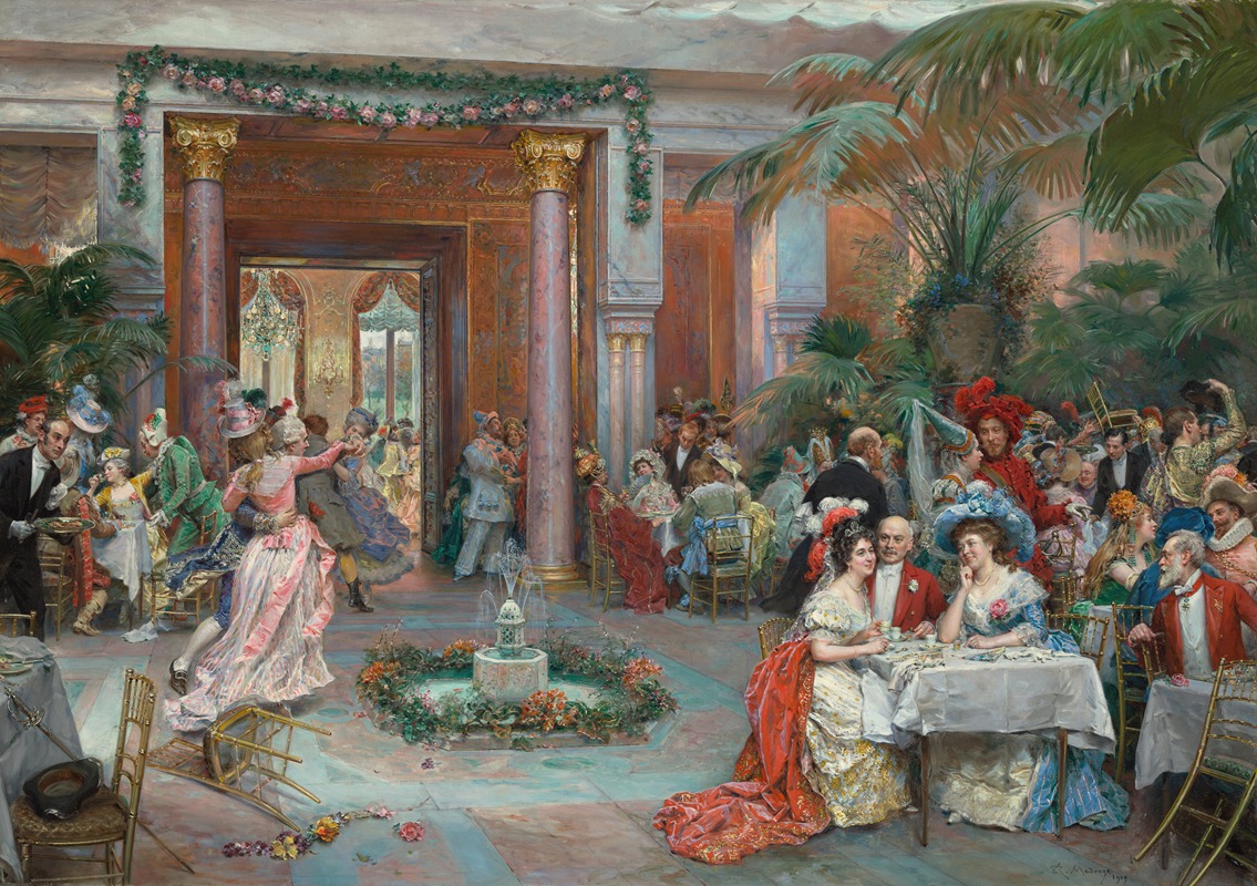 Raimundo de Madrazo y Garreta - Masquerade Ball at the Ritz Hotel, Paris