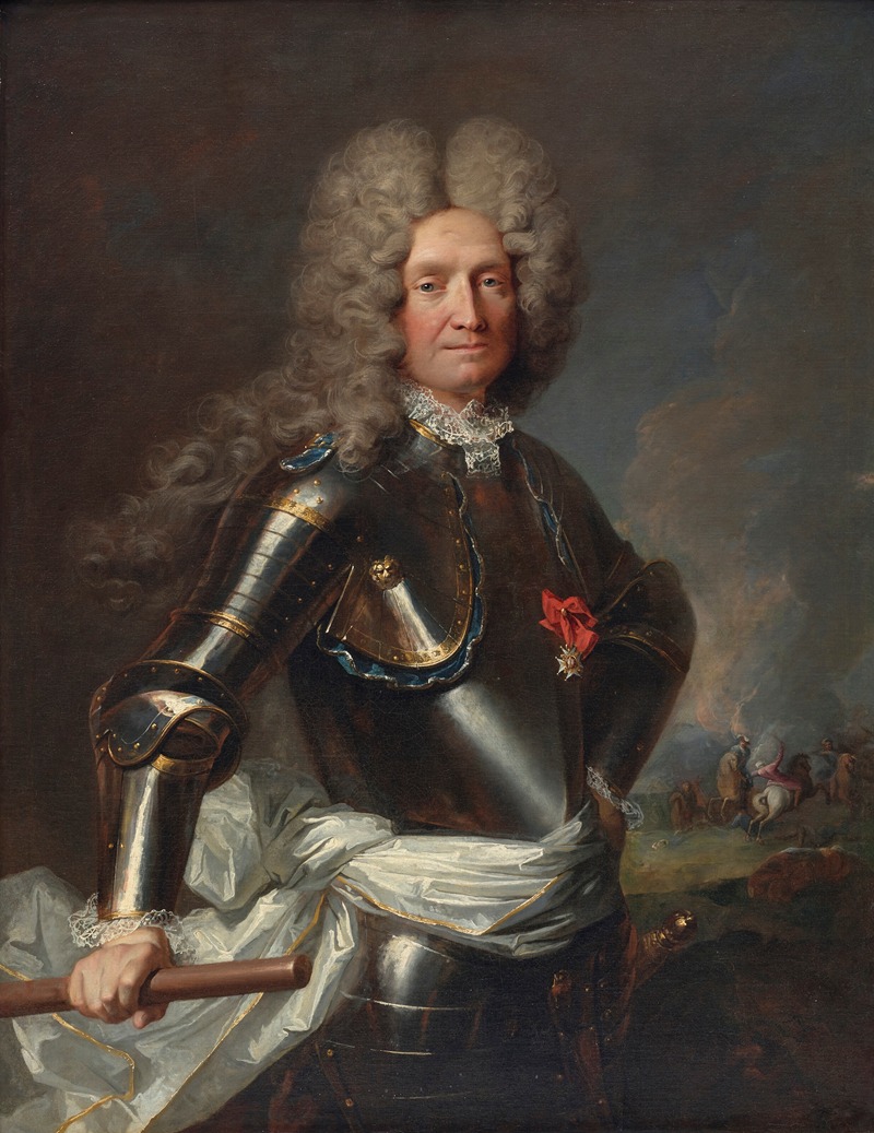 Robert Le Vrac De Tournières - Portrait Of A Senior Officer, Knight Of The Order Of Saint-Louis