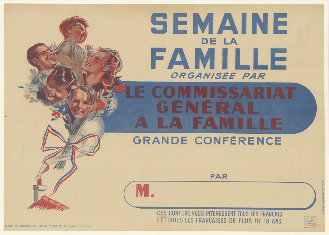 Office de Publicité Générale - Semaine de la famille organisée par le Commissariat général à la famille