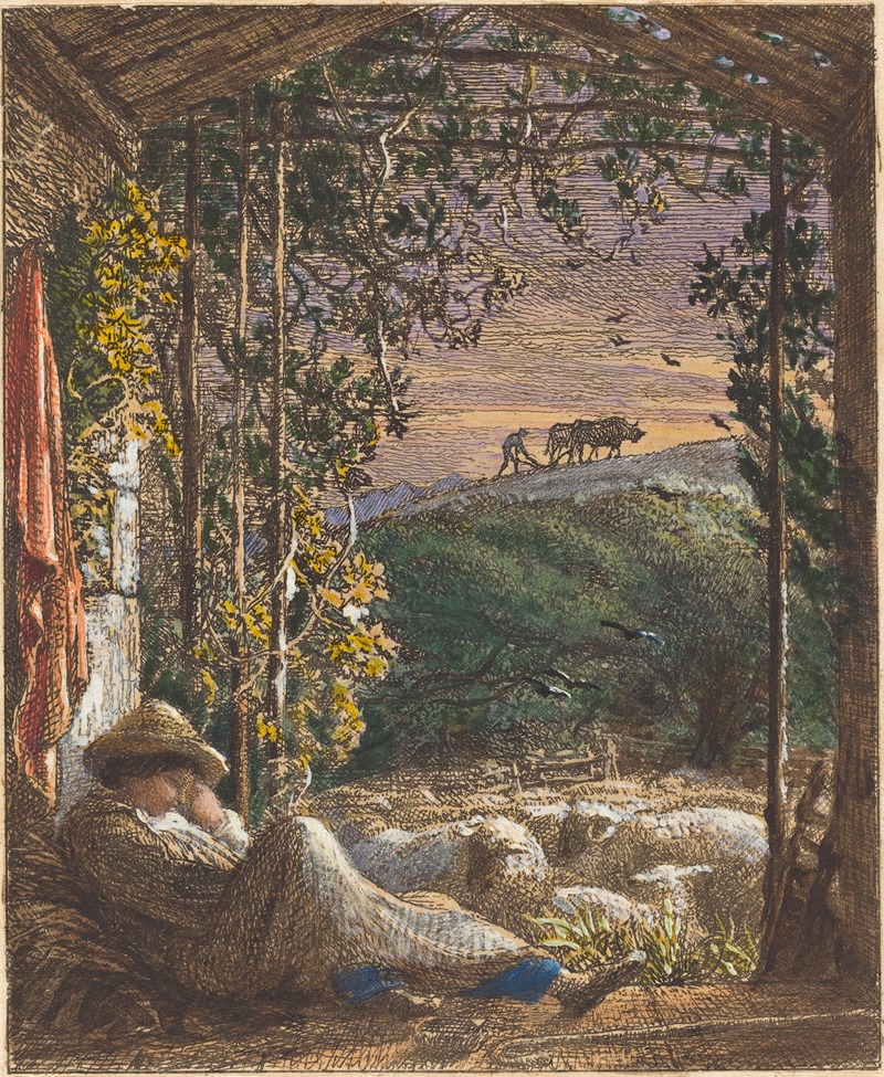 Samuel Palmer - The Sleeping Shepherd; Early Morning