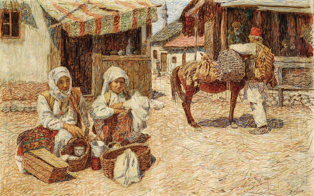 Spiro Bocaric - A Market Scene