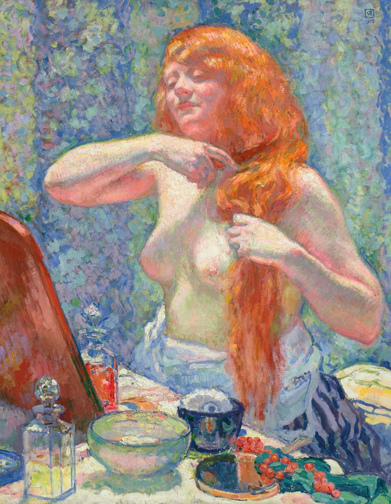 Theo van Rysselberghe - Femme à sa coiffure (La rousse, VIII)