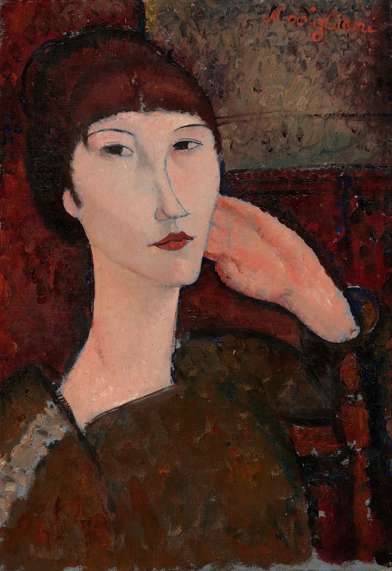 Amedeo Modigliani - Adrienne (Woman with Bangs)