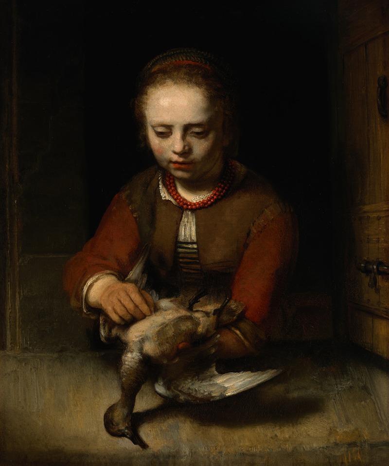 Barent Fabritius - Young Girl Plucking a Duck 