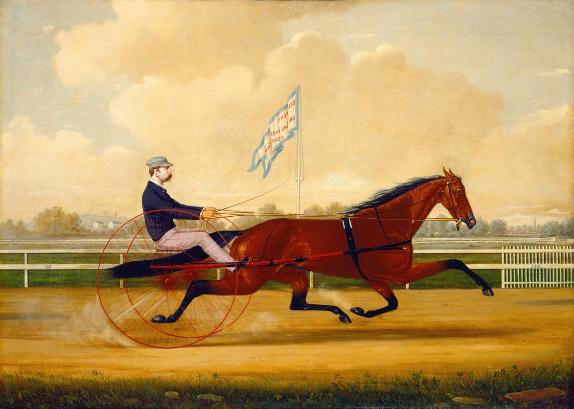 Charles Spencer Humphreys - Budd Doble Driving Goldsmith Maid at Belmont Driving Park