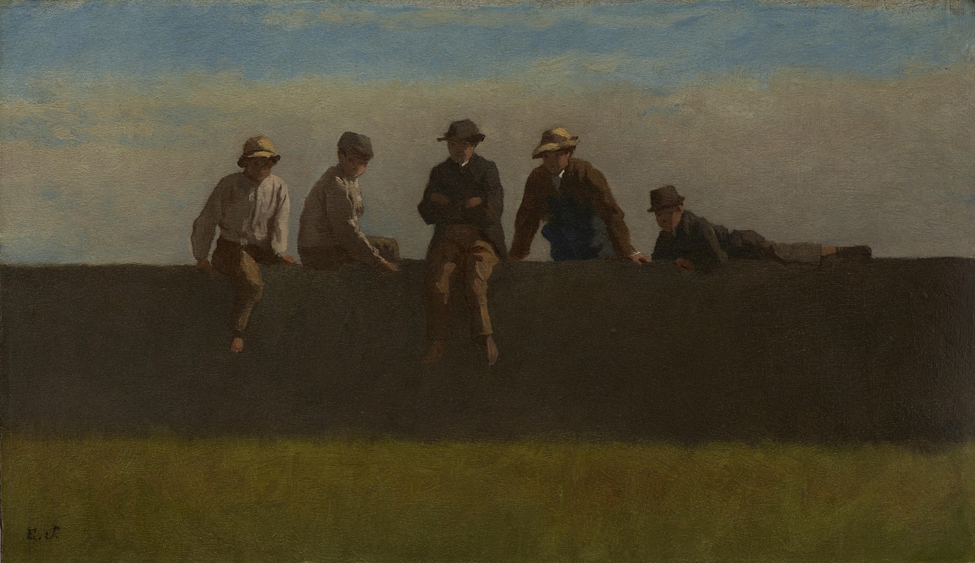 Eastman Johnson - Five Boys on a Wall