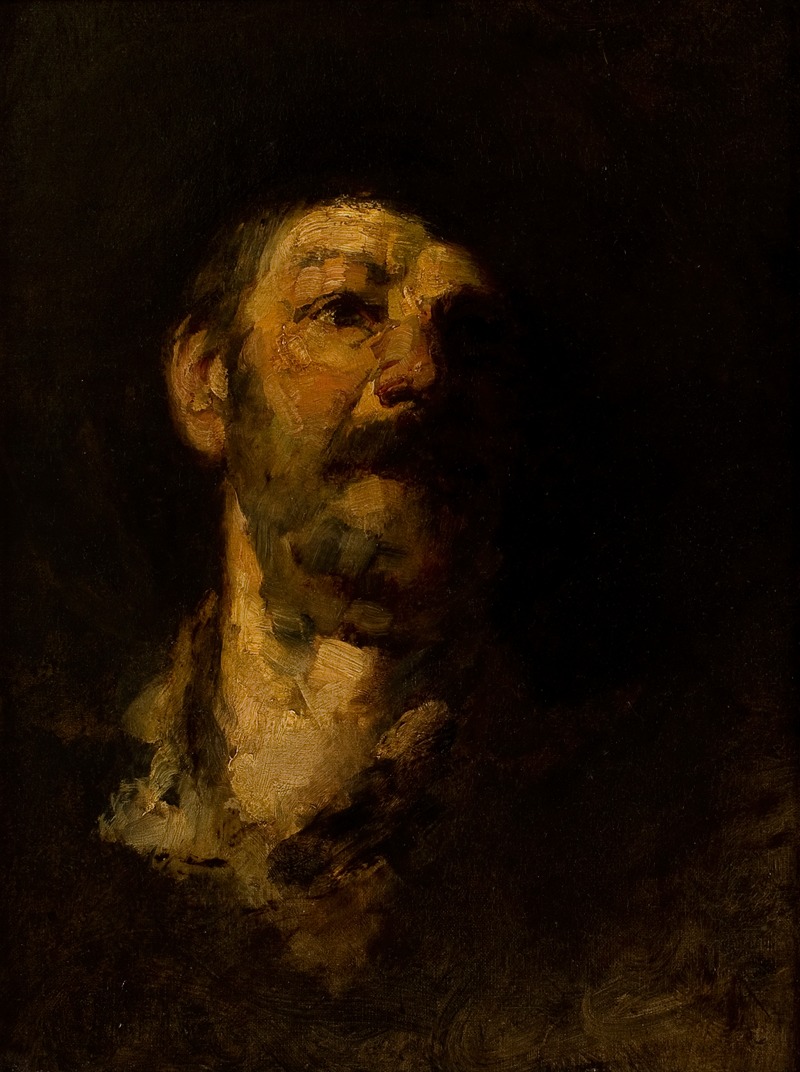 Frank Duveneck - Study Head, Man with Hat