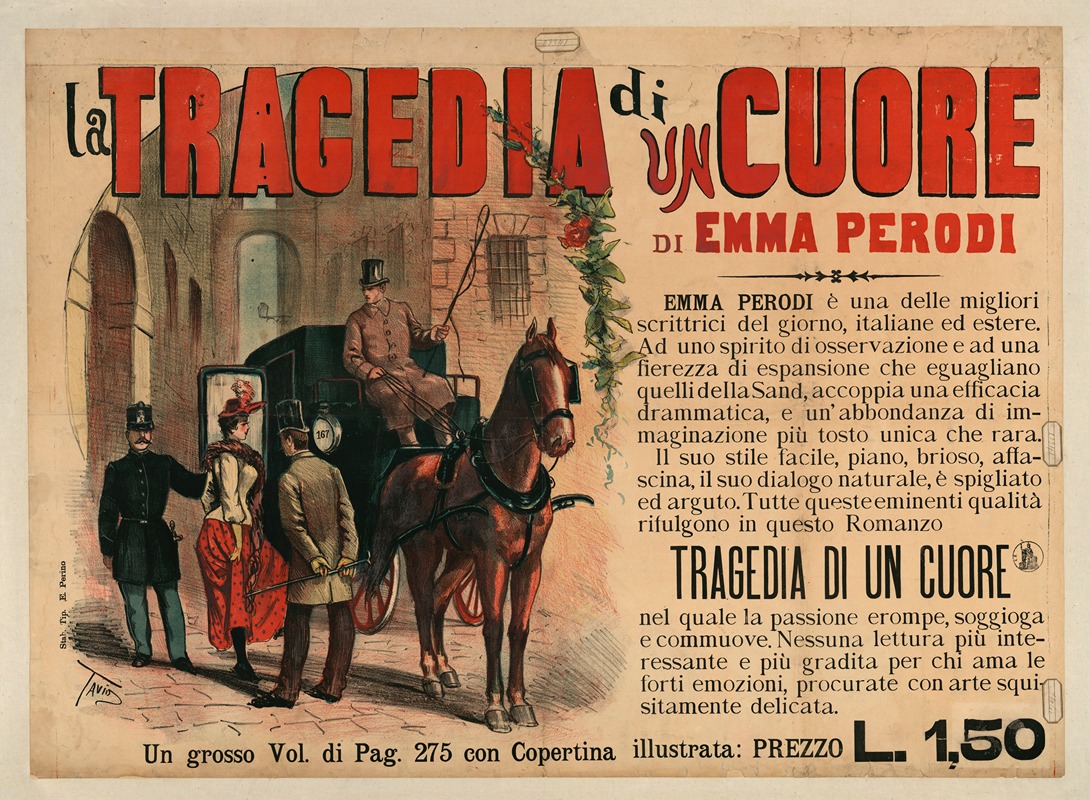 Ottavio Rodella Tavio - La Tragedia di un cuore di Emma Perodi