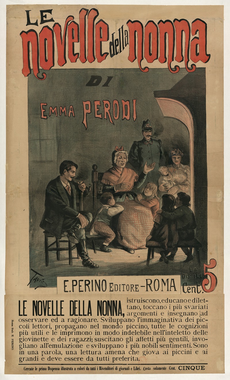 Ottavio Rodella Tavio - Le Novelle della Nonna di Emma Perodi. E. Perino – Editore – Roma