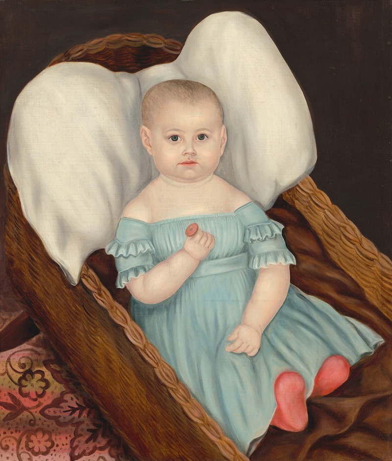 Joseph Whiting Stock - Baby in Wicker Basket