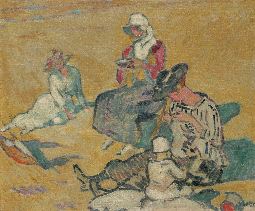 Louis Valtat - Femmes à l’ouvrage sur la plage