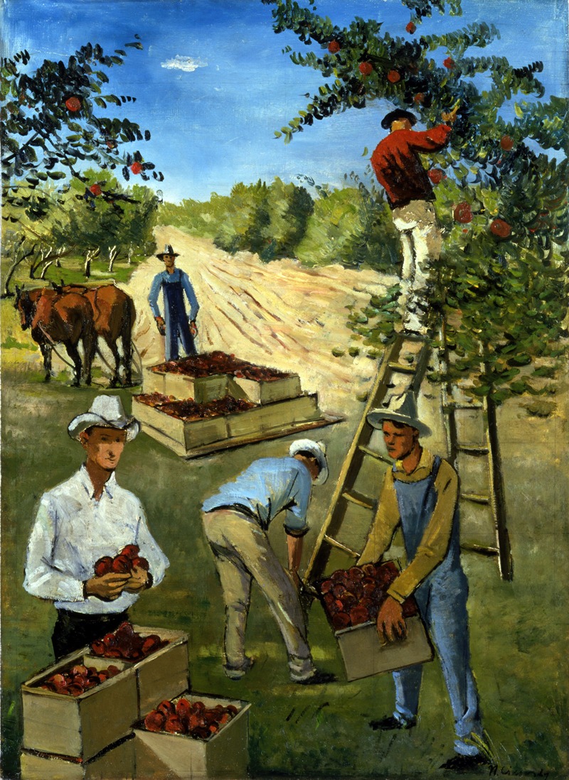 Nicolai Cikovsky - Apple Pickers (mural study)