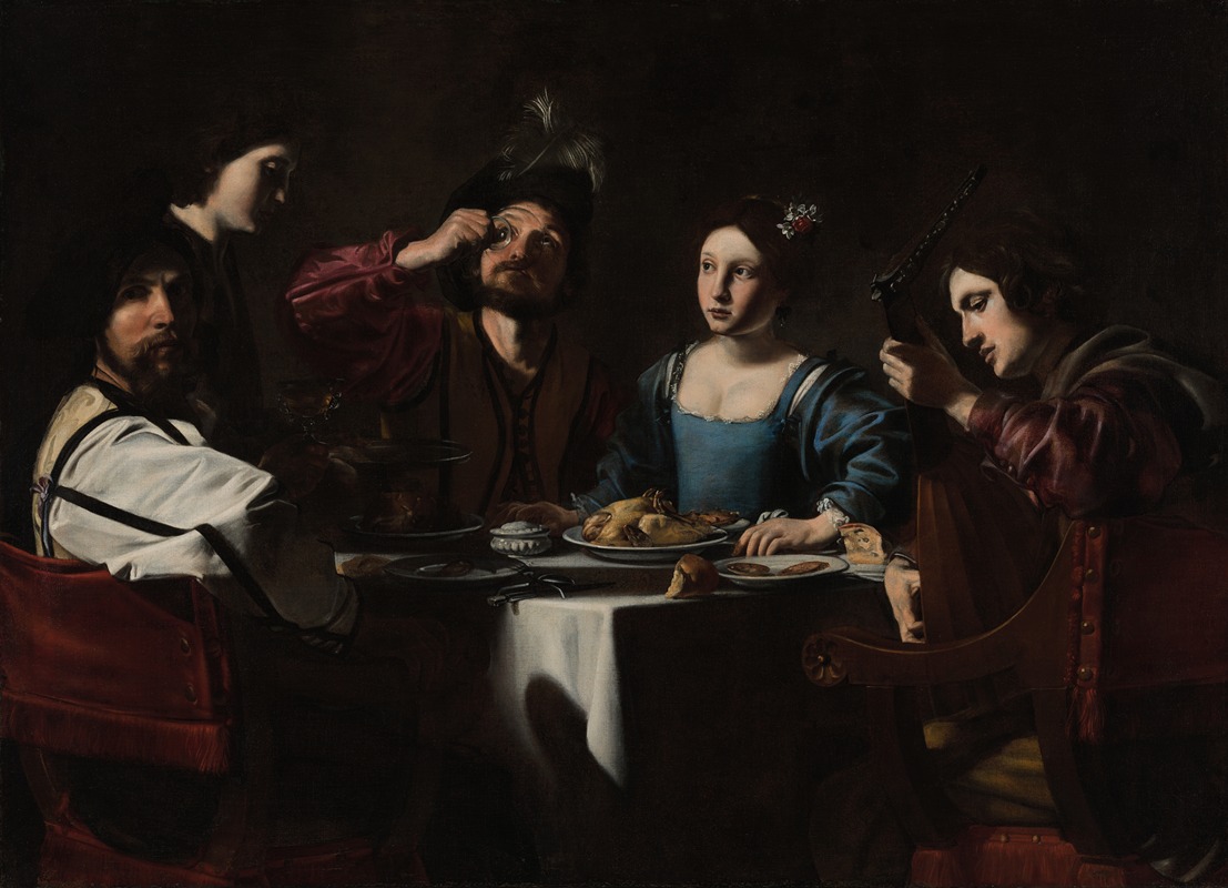 Nicolas Tournier - Banquet Scene with a Lute Player