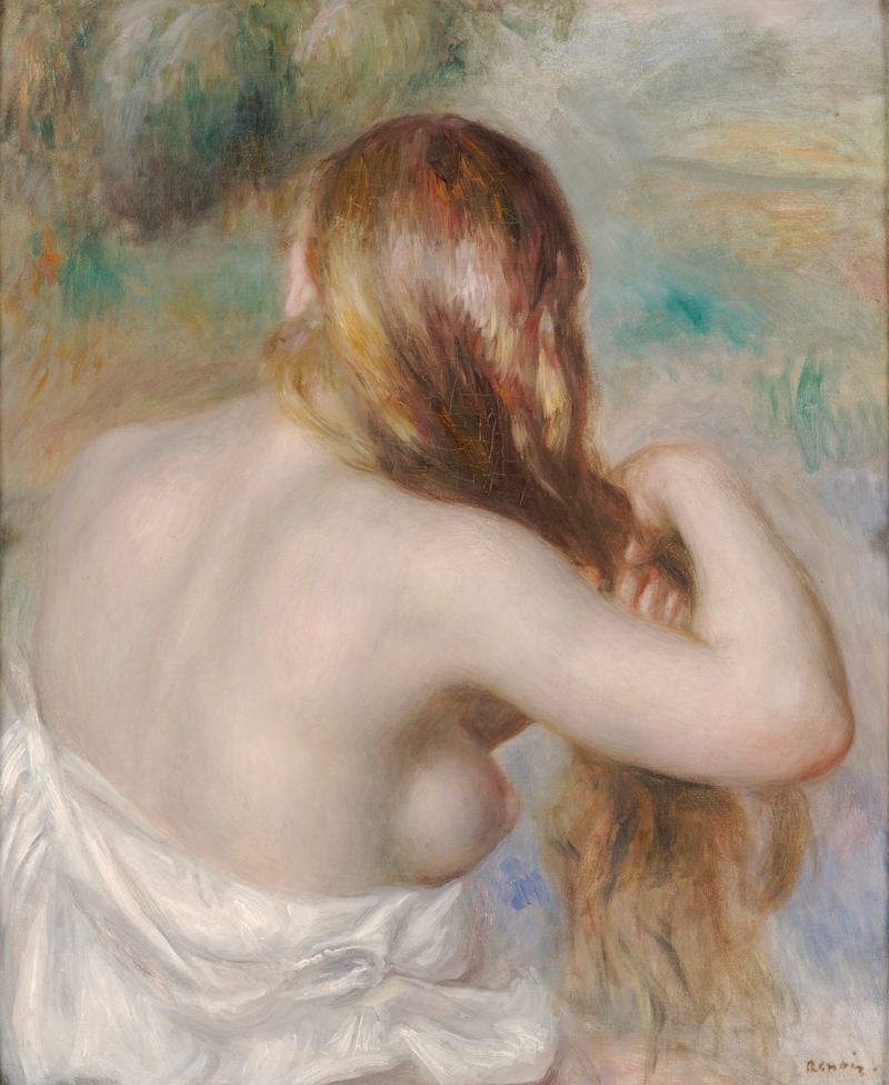 Pierre-Auguste Renoir - Blonde Braiding Her Hair