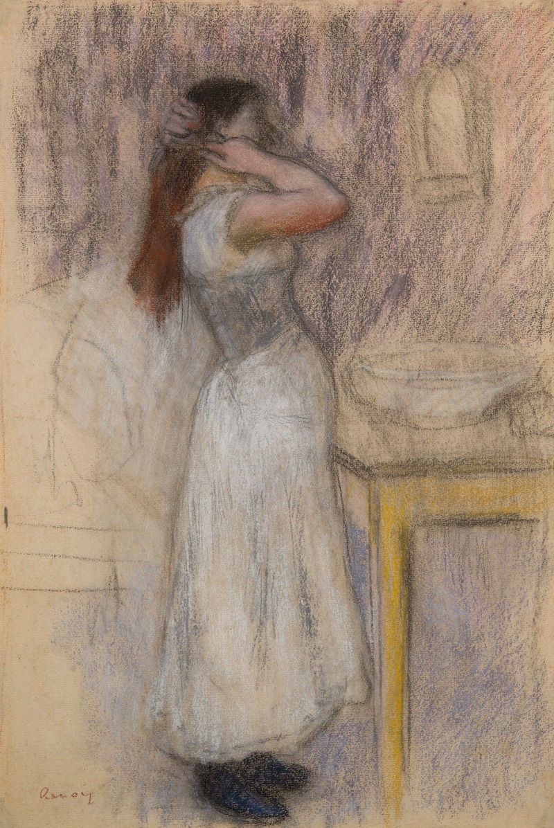 Pierre-Auguste Renoir - Young Woman at her Toilette