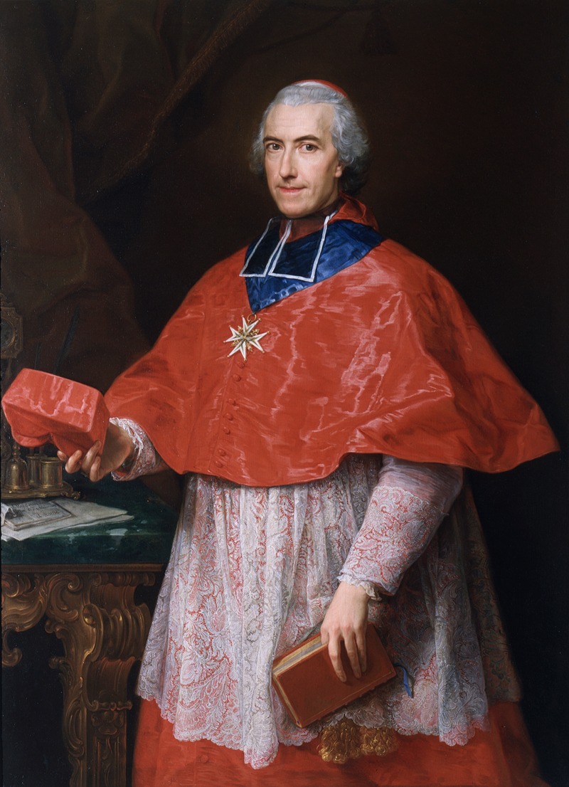 Pompeo Batoni - Portrait of Cardinal Jean-François Joseph de Rochechouart