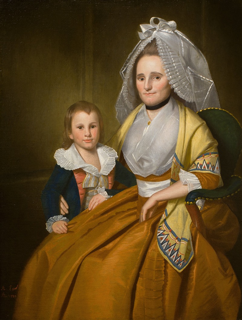 Ralph Earl - Molly Marsh Seymour (Mrs. Moses Seymour) and son Epaphroditus