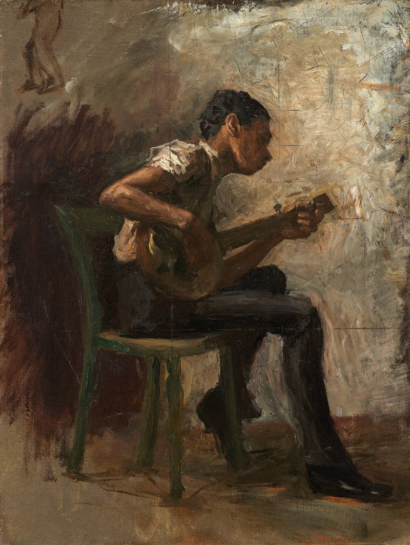 Thomas Eakins - Study for ‘The Dancing Lesson’; The Banjo Player