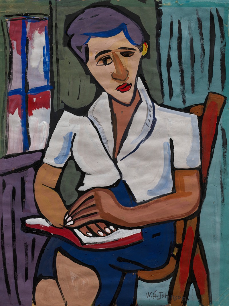 William Henry Johnson - Girl Seated