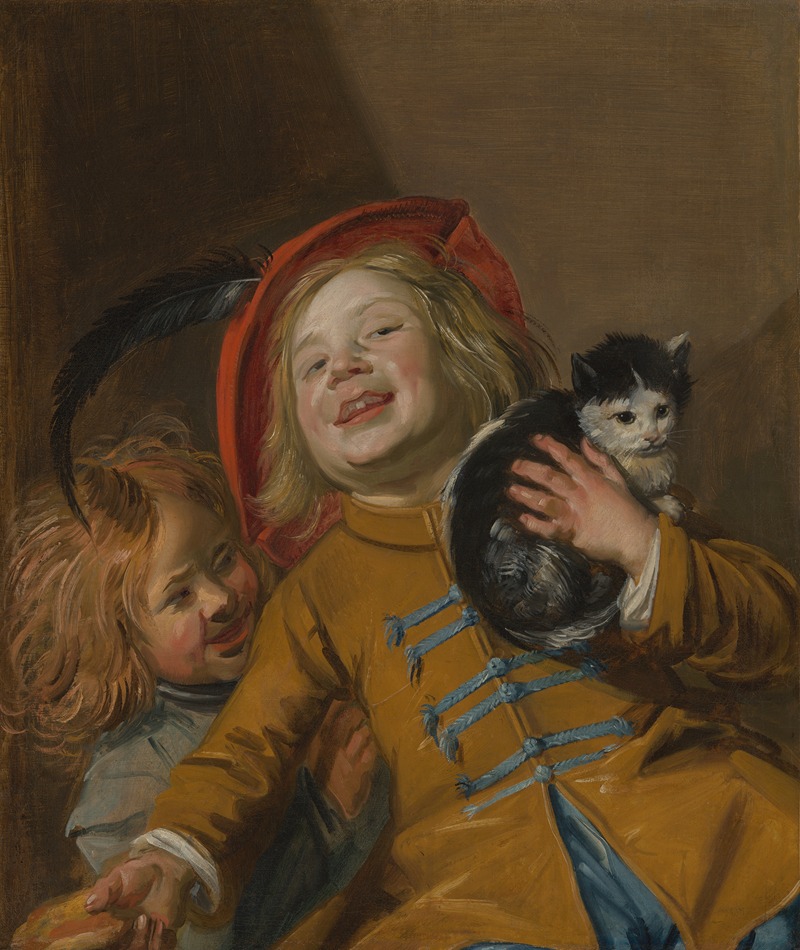 Judith Leyster - Twee kinderen met een kat 