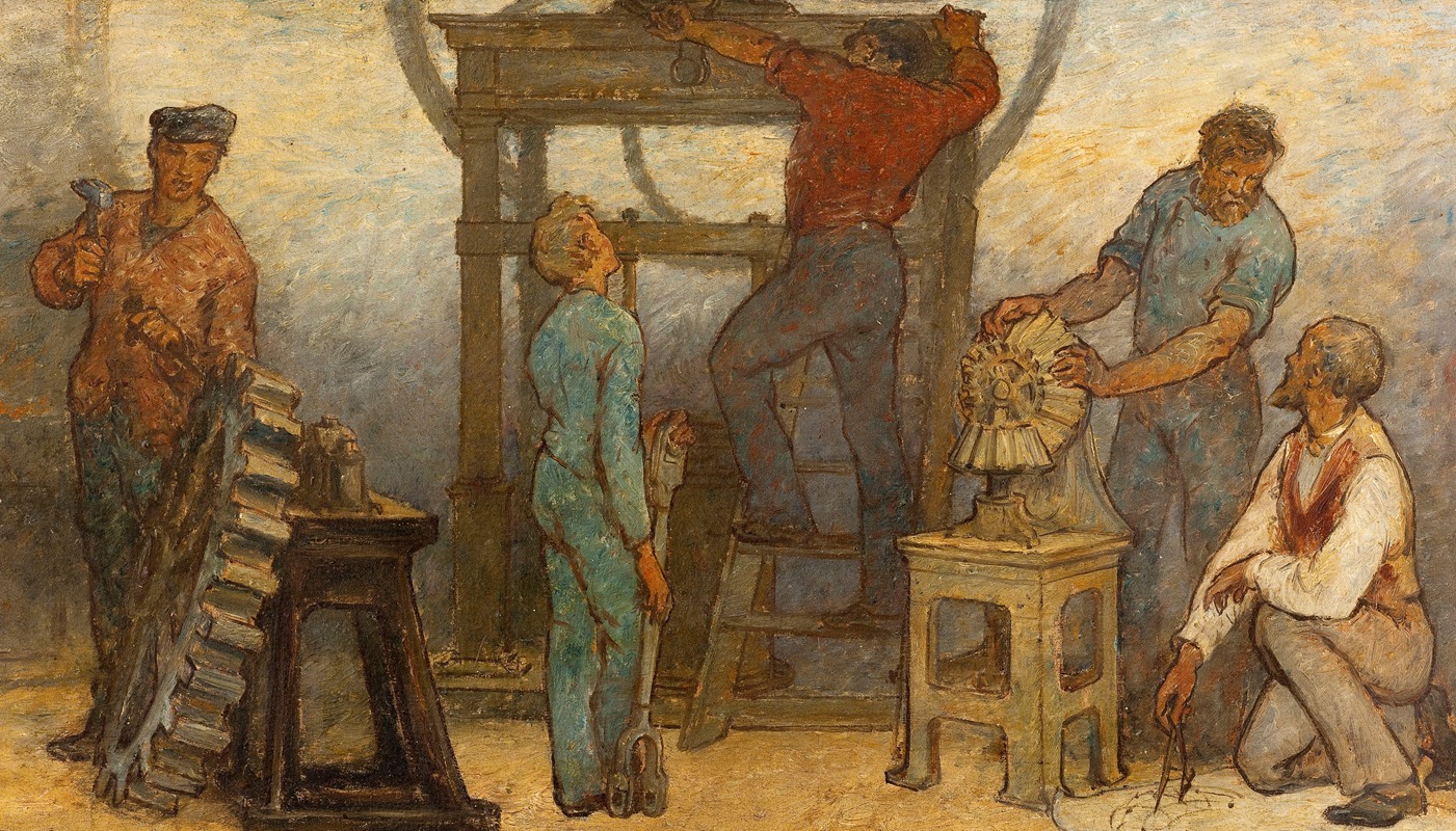 Edmond Eugène Valton - De près ou de loin tous les métiers ont besoin d’être touchés par un reflet de l’art , Les métiers