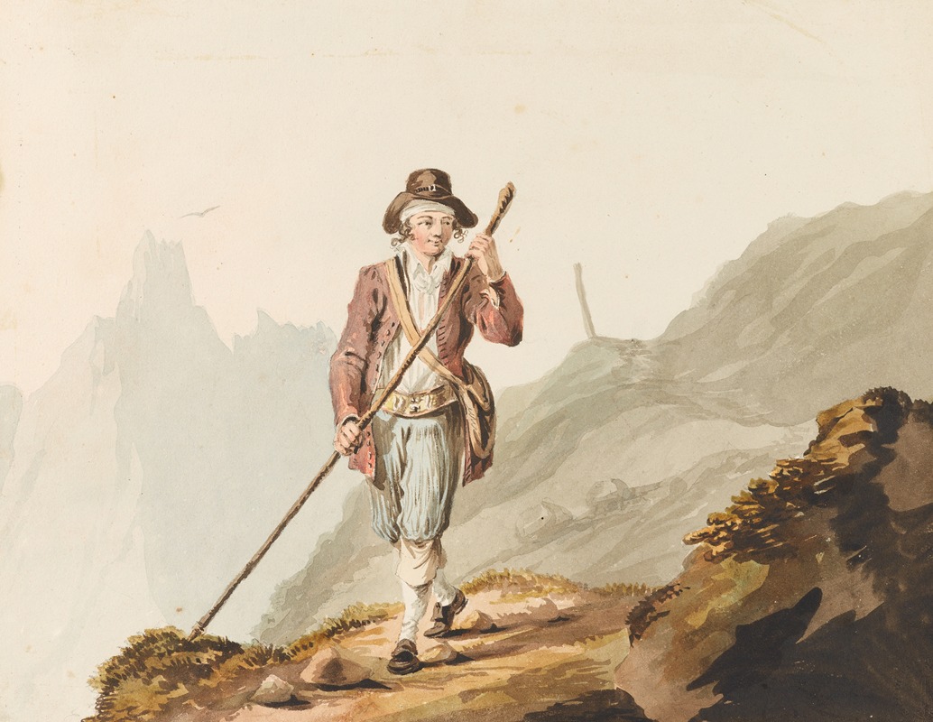 Johann Karl Müllener - Chasseur de Chamois aux Alpes